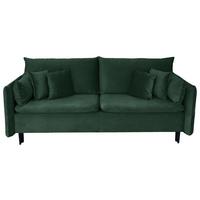 Schlafsofa Mit Bettkasten Orlando Grün B: 220 Cm - Schwarz/Grün, Design, Textil (220/96/102cm) - MID.YOU