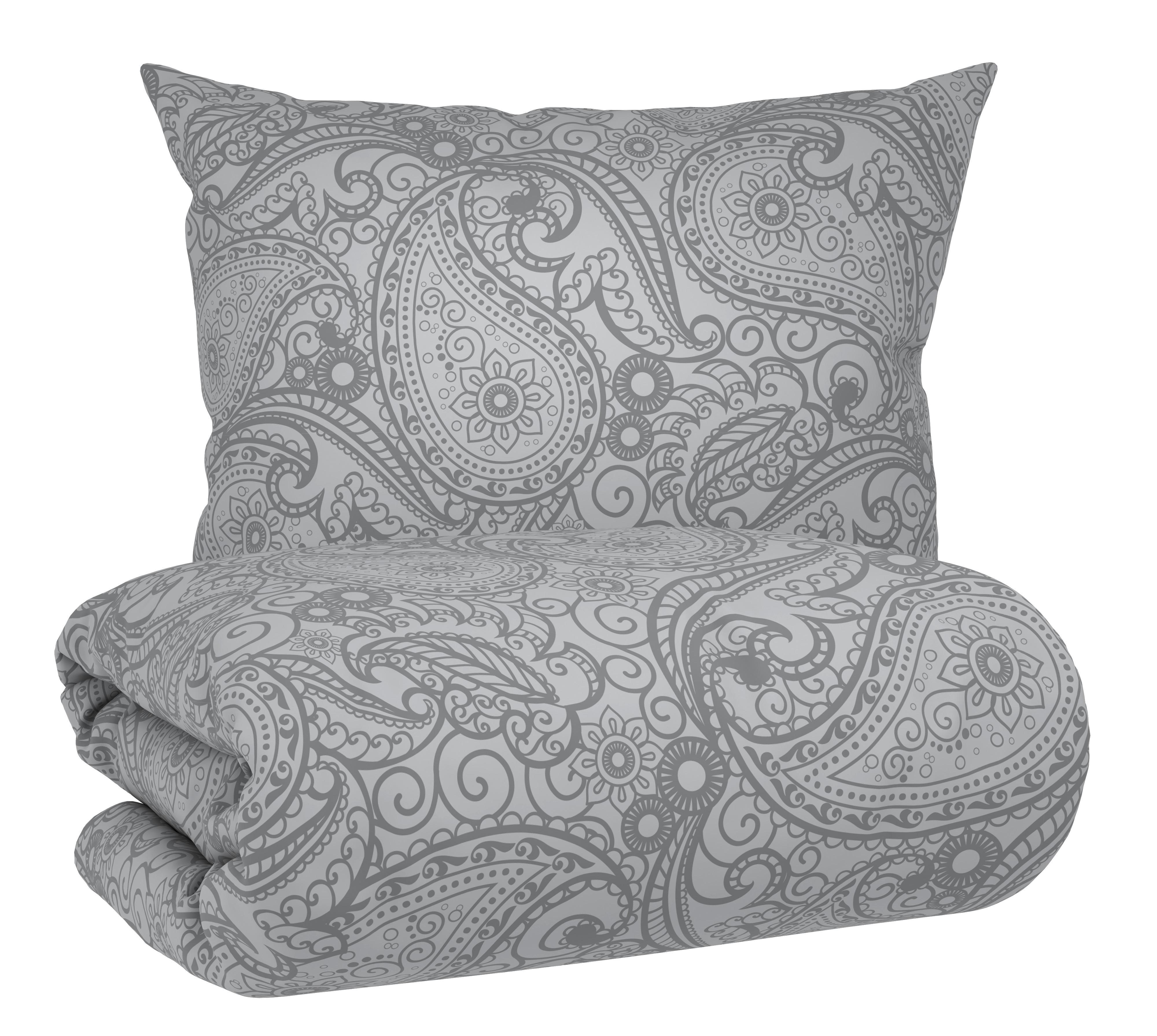POVLEČENÍ PAISLEY - šedá, textil (140/200cm) - Mömax