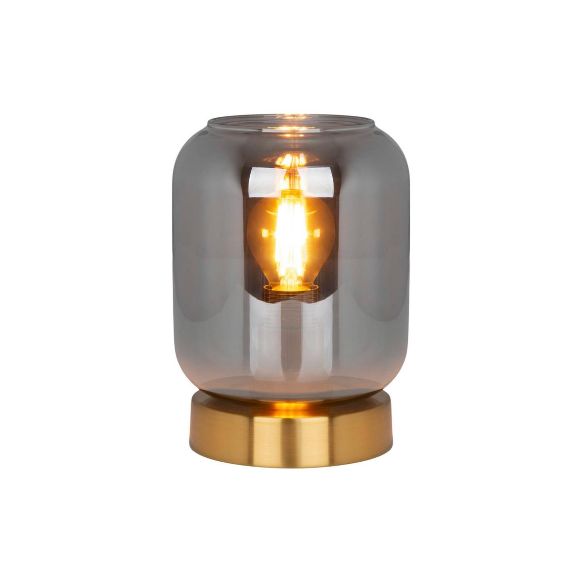 Tischleuchte Exkl. E14, mit Schalter - Schwarz/Weiß, Design, Glas/Metall (12/17cm) - Näve