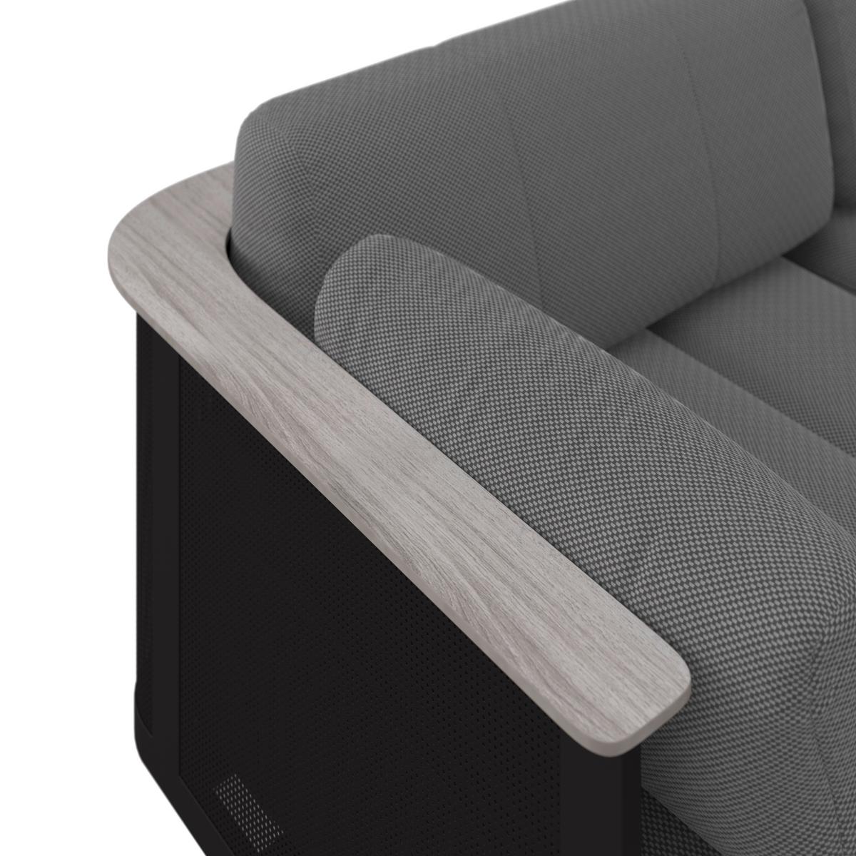 TERASOVÁ SEDACIA SÚPRAVA MARA - čierna/sivá, Modern, kov/textil (186/61/76,5cm) - Bessagi Garden