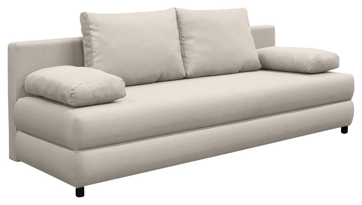 Schlafsofa Mela Beige B: 200 cm - Beige/Schwarz, Design, Textil (200/88/87cm) - P & B