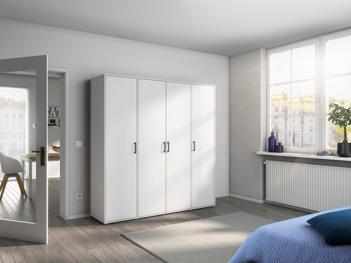 Drehtürenschrank Voyager Weiß B: 187 cm - Weiß, MODERN, Holzwerkstoff (187/194/53cm) - Rauch Möbel