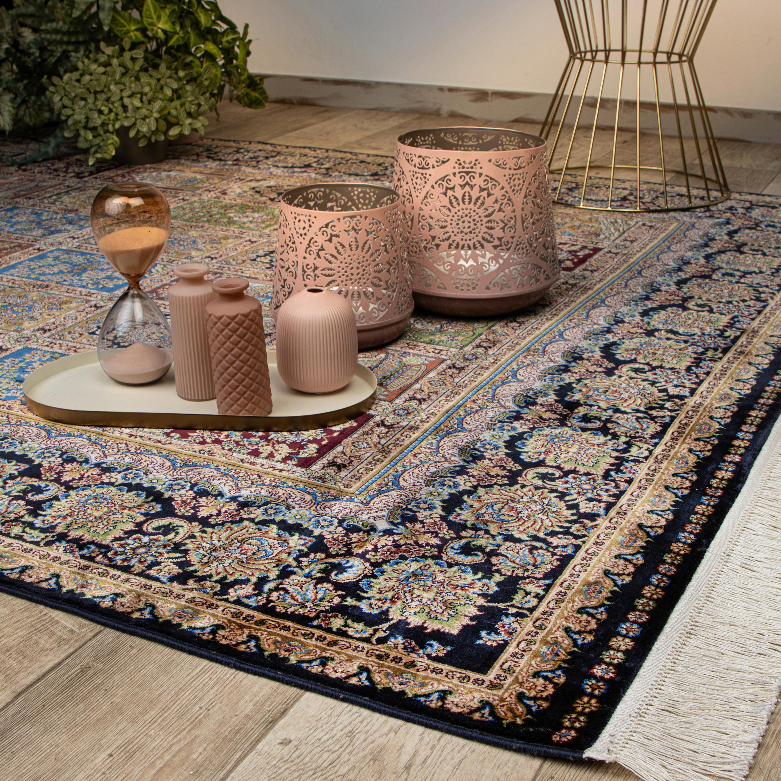 Webteppich My Babylon Of Obsession - Blau/Hellbraun, Design, Textil (80/150cm) - Obsession