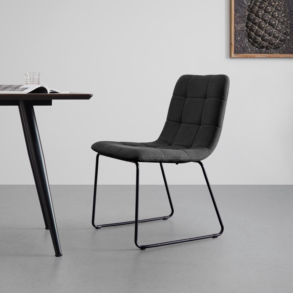 Židle MIA tmavěšedá - černá/tmavě šedá, Moderní, kov/dřevo (46/82/58cm) - Bessagi Home