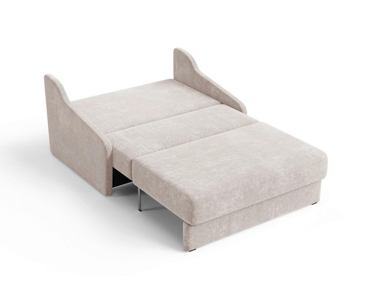 Schlafsofa Fly Beige, B: 136 cm - Beige/Creme, Design, Textil (136/86/113cm) - MID.YOU