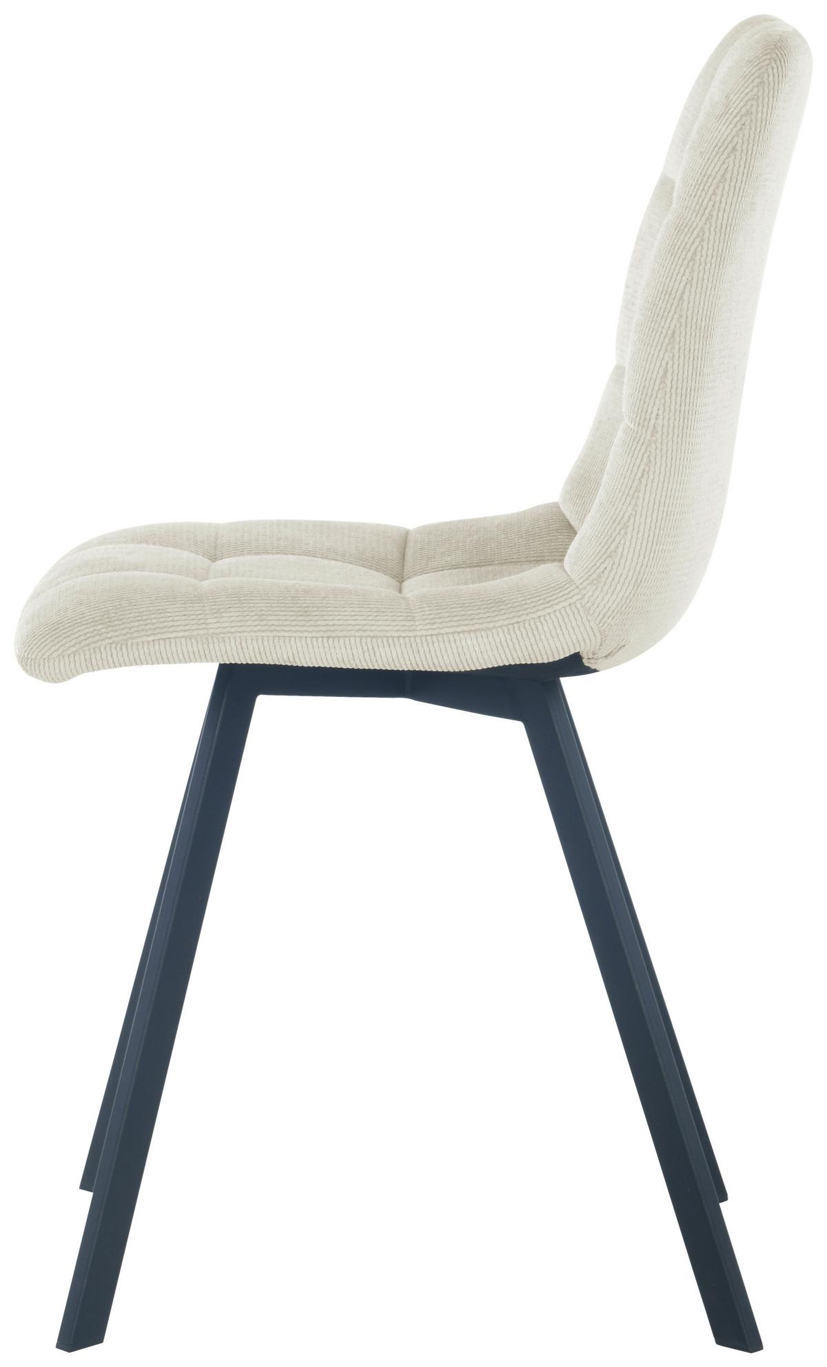 Stuhl Leon - Beige/Schwarz, LIFESTYLE, Holz/Textil (45/88/55cm) - Livetastic