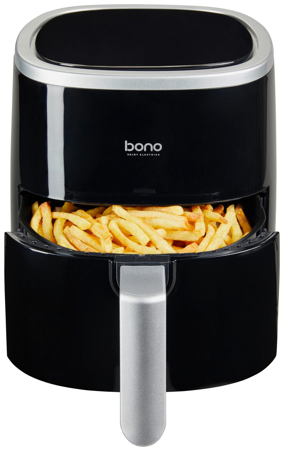 Heißluftfritteuse Julia 3,5 L Schwarz, Timer - Schwarz, MODERN, Kunststoff (32,2ml) - Bono