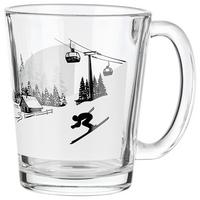 Teeglas North 310 ml - Transparent/Schwarz, Basics, Glas (8,5/10,7cm) - Luca Bessoni