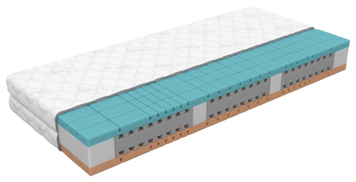 Komfortschaummatratze Casa 80x200 cm H2+h3 H: 24 cm - Weiß, Textil (80/200cm) - Primatex Deluxe