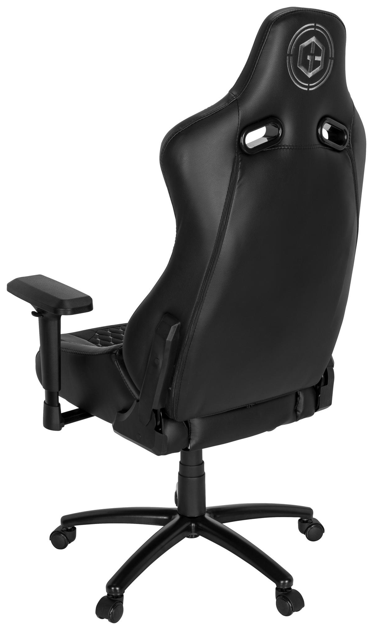Gamingstuhl Gamebreaker Sx 04 Lederlook Schwarz Bis 120kg - Schwarz/Weiß, MODERN, Kunststoff/Textil (74/137/66cm) - MID.YOU
