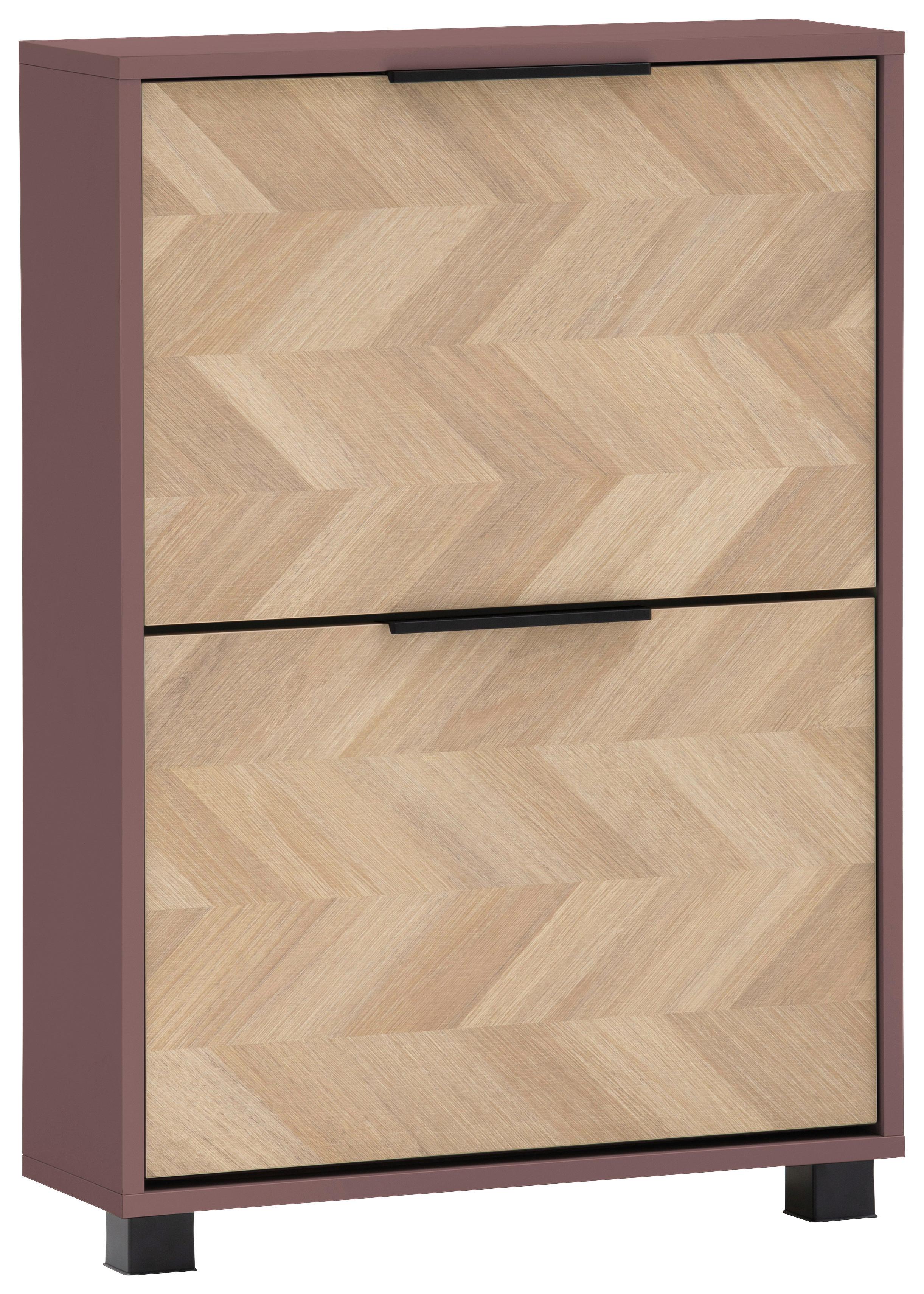 Schuhkipper Piazza Eichefarben/Mauve B: 59,8 cm - Eichefarben/Mauve, Design, Holzwerkstoff (59,8/85,7/19,55cm) - MID.YOU