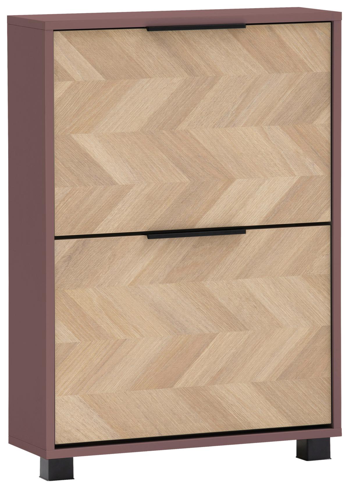 Schuhkipper Piazza Eichefarben/Mauve B: 59,8 cm - Eichefarben/Mauve, Design, Holzwerkstoff (59,8/85,7/19,55cm) - MID.YOU