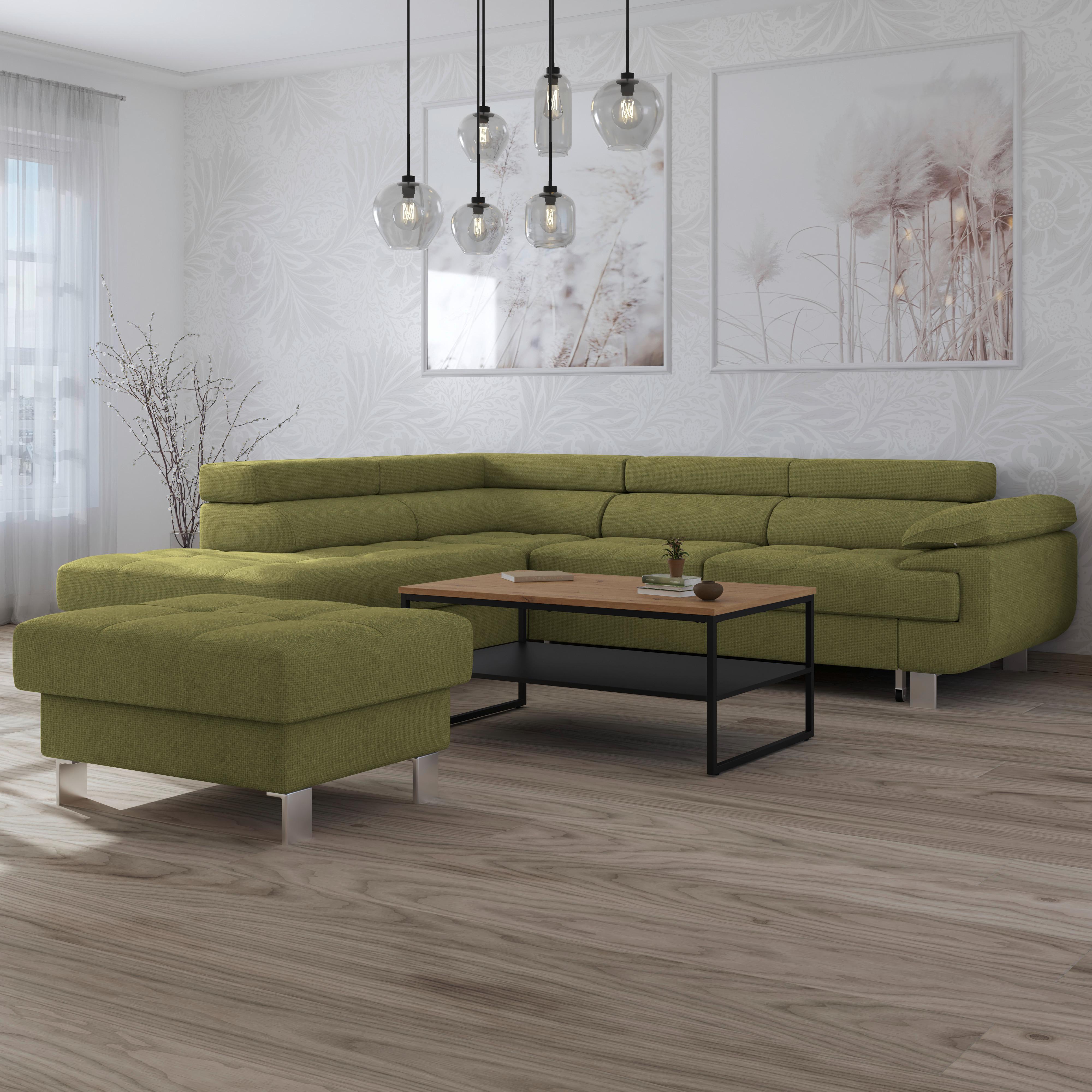Ecksofa Savona - Khaki, MODERN, Textil (230/270cm) - Ondega
