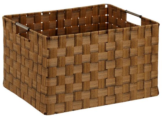 Regalkorb Adamina XL - Braun, KONVENTIONELL, Kunststoff/Metall (38/29/22cm) - Ombra Regalkorb Adamina XL - Braun, KONVENTIONELL, Kunststoff/Metall (38/29/22cm) - Ombra