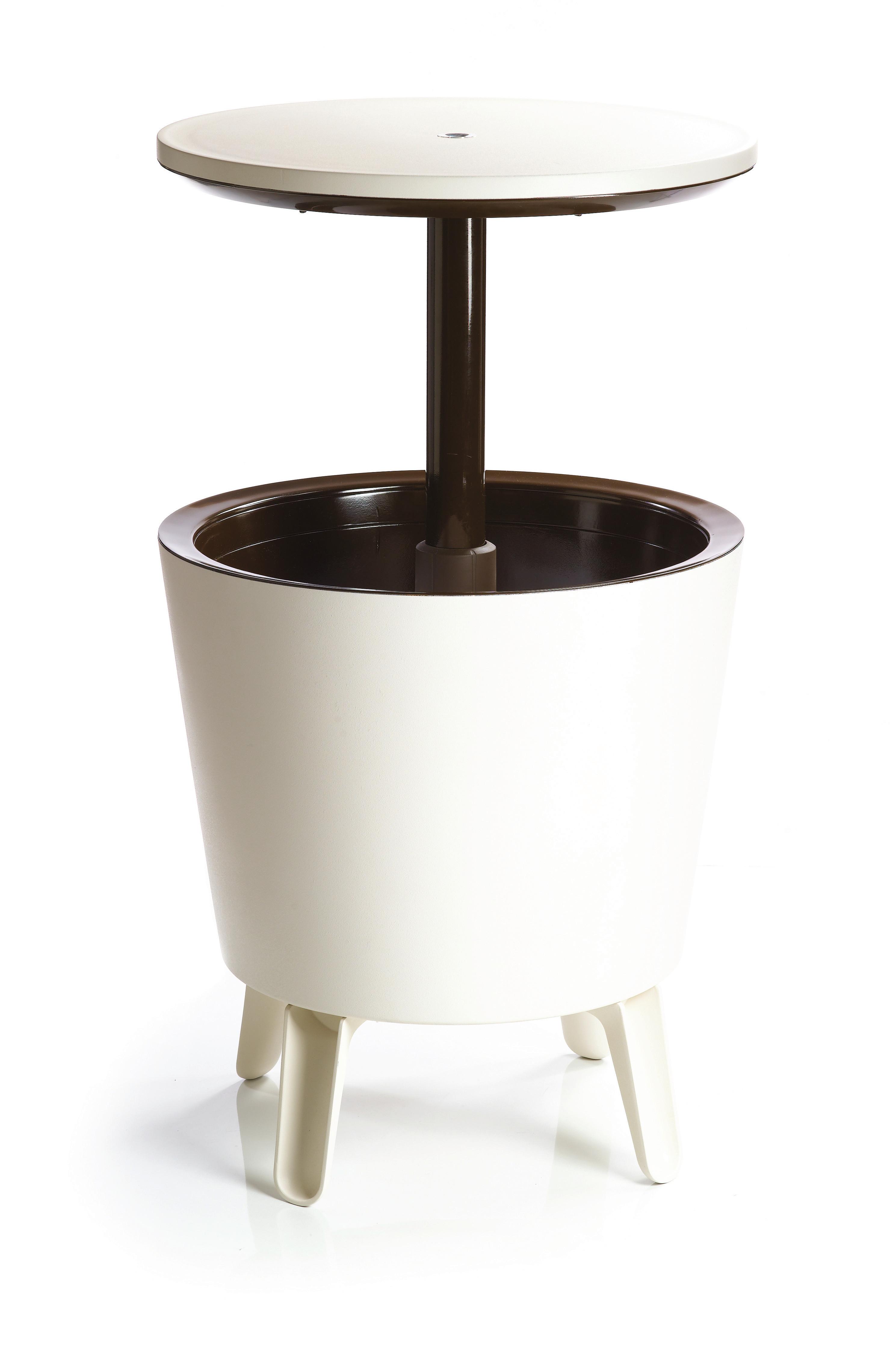 ZÁHRADNÝ BAROVÝ STÔL COOL BAR - krémová/tmavohnedá, Konventionell, plast (49,5/49,5/57-84,5cm) - Mömax