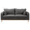 3-sitzer-sofa Beata Dunkelgrau B: 193 Cm - Wengefarben/Dunkelgrau, Design, Textil (193/86/87cm) - Livetastic