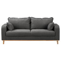 3-sitzer-sofa Beata Dunkelgrau B: 193 Cm - Wengefarben/Dunkelgrau, Design, Textil (193/86/87cm) - Livetastic