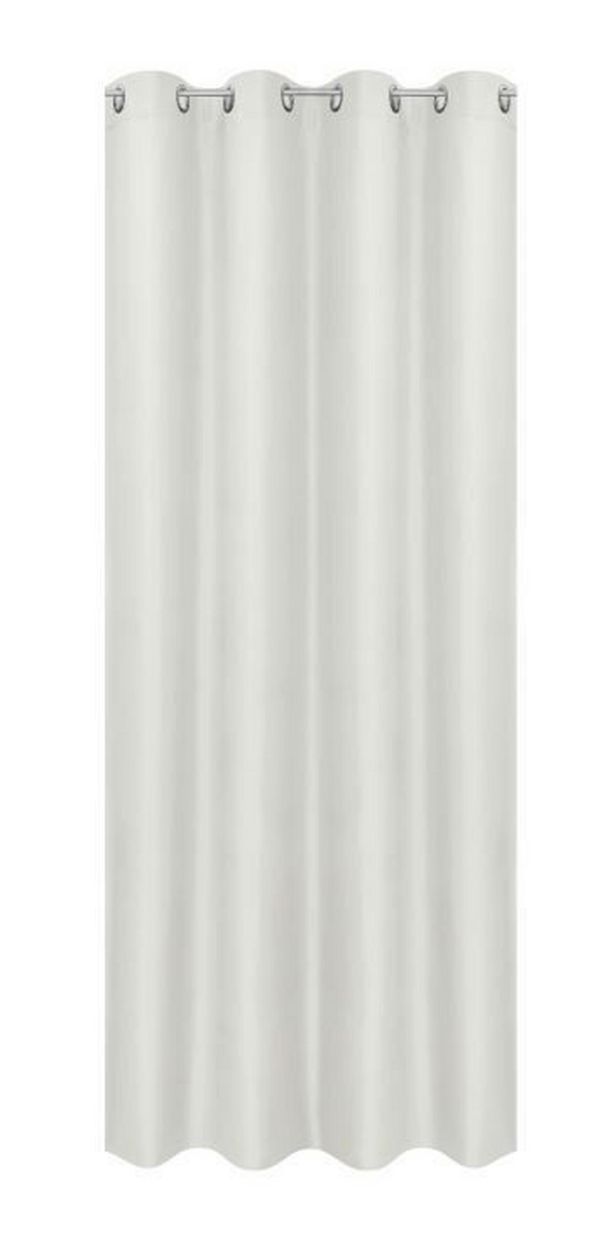 Závěs s očky Abby, 140/235cm, bílá - bílá, Konvenční, textil (140/235cm) - Modern Living