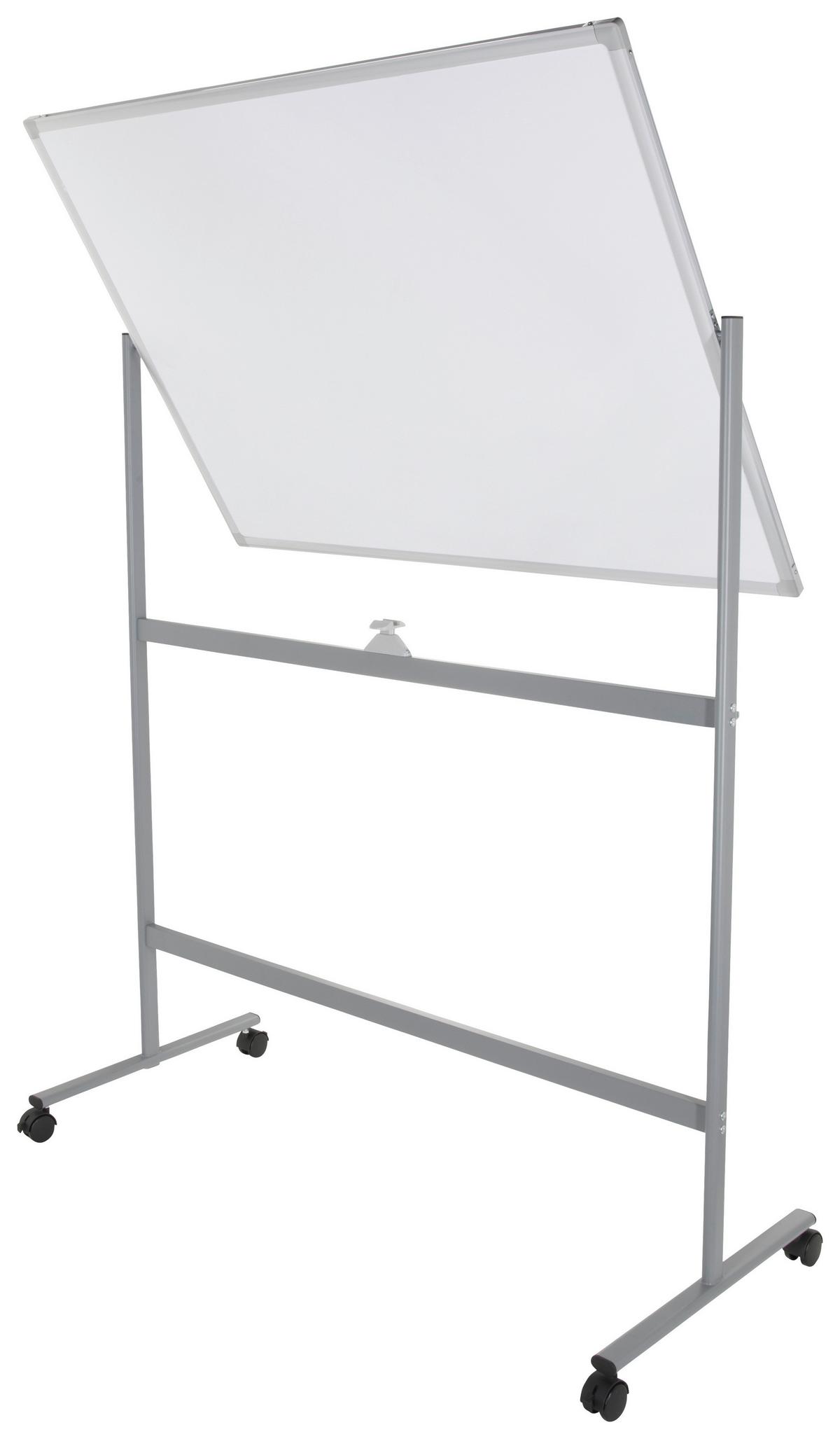 Whiteboard Multiboard I - Silberfarben/Weiß, Basics, Metall (128/187/54cm) - MID.YOU
