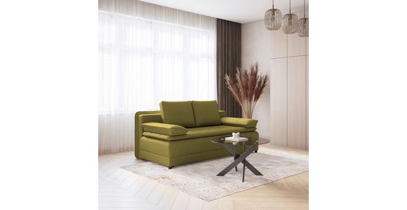 Schlafsofa Alice - Schwarz/Olivgrün, MODERN, Textil (202/73-92/105cm) - Luca Bessoni