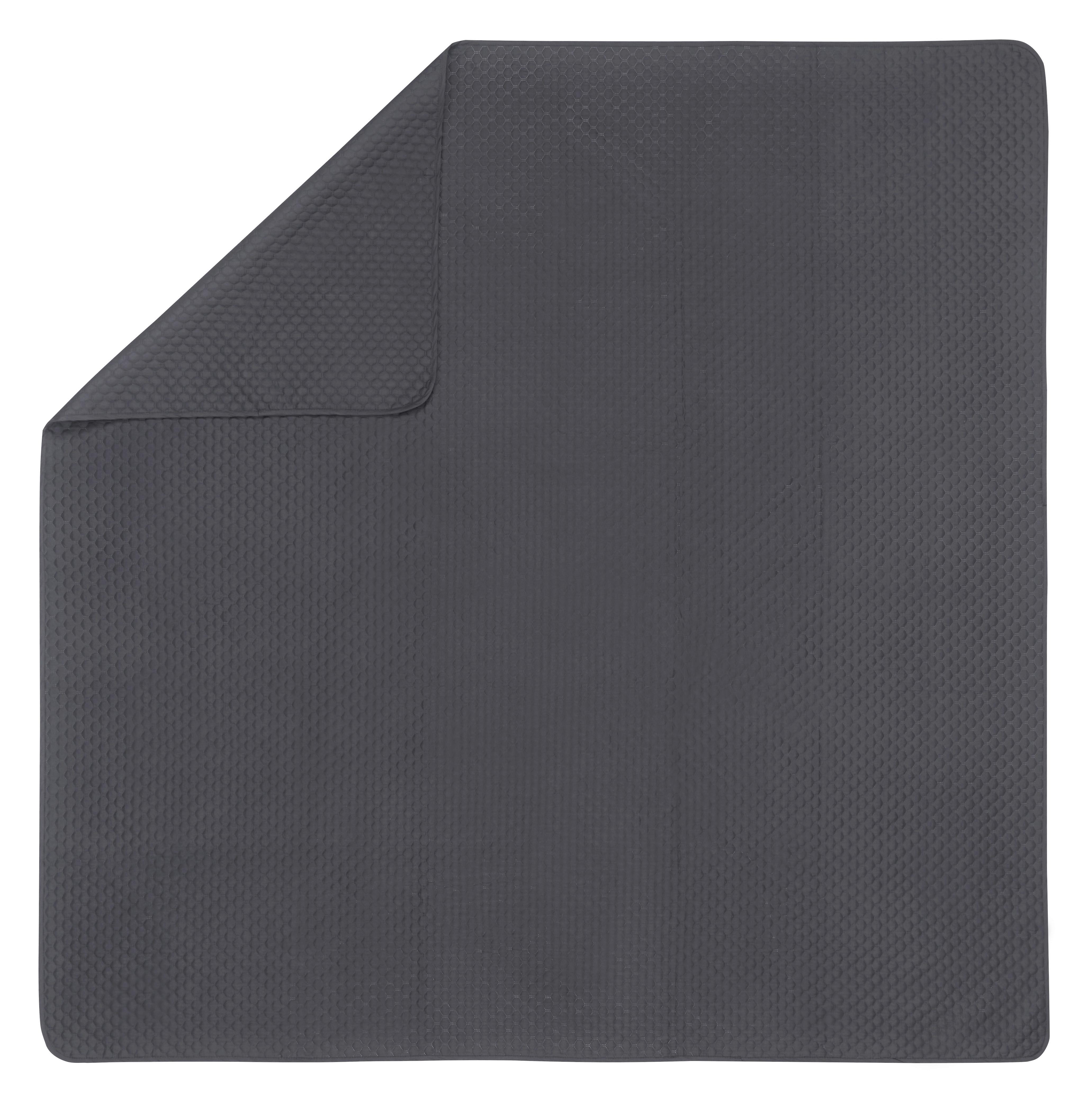 Denná Prikrývka Grazyna, 230/230cm, Tmavosivá - antracitová, textil (230/230cm) - Modern Living