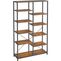 REGAL B: 100 cm Braun/Weiß - Schwarz/Braun, Basics, Holzwerkstoff/Metall (100/170/30cm) - Boxxx