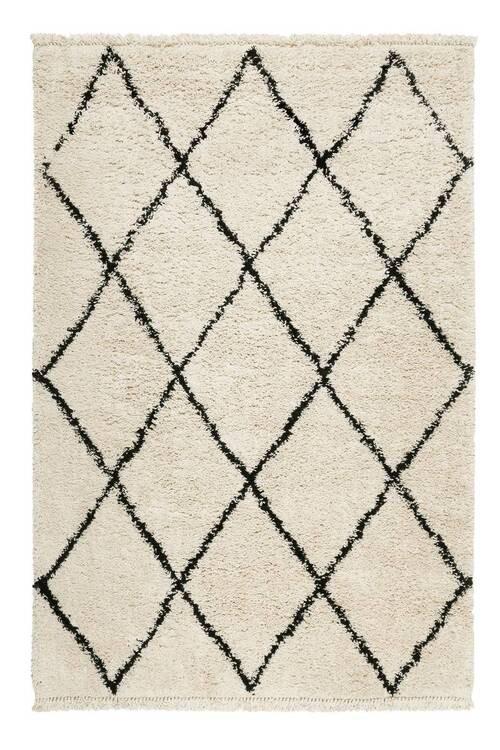 Hochflorteppich Studio Two - Beige, Design, Textil (80/150cm) - WECON HOME