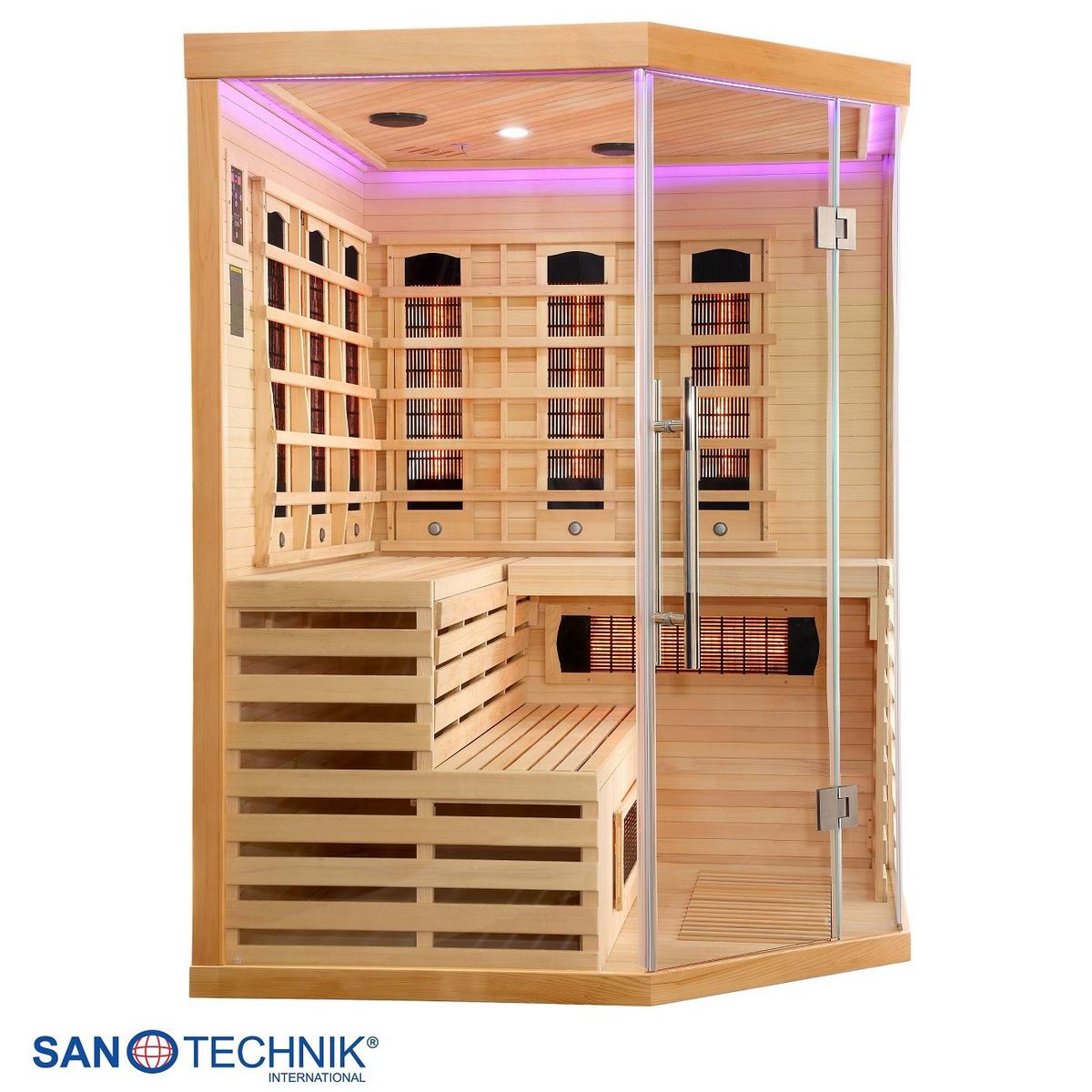 Infrarotkabine 4 Personen BHT: 150x200x150 cm Deluxe - Braun, MODERN, Holz (150/200/150cm) - Sanotechnik