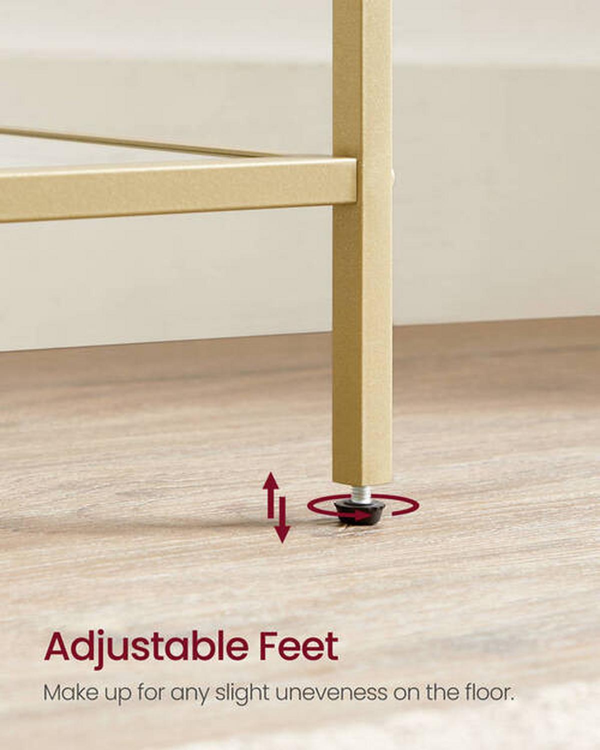 Regal B: 40 cm Goldfarben - Goldfarben, Trend, Glas/Metall (40/124,5/30cm) - Boxxx