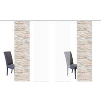 Flächenvorhang 4er Set Wallis - Naturfarben/Weiß, Design, Textil (60/245cm) - Schmidt W. Gmbh
