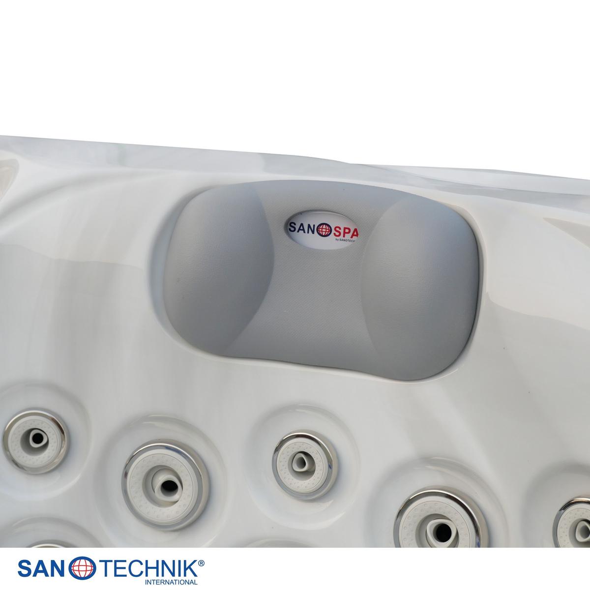 WHIRLPOOL Lucca Grauweiß B: 220 cm - Grauweiß, KONVENTIONELL, Kunststoff (220/220/95cm) - Sanotechnik