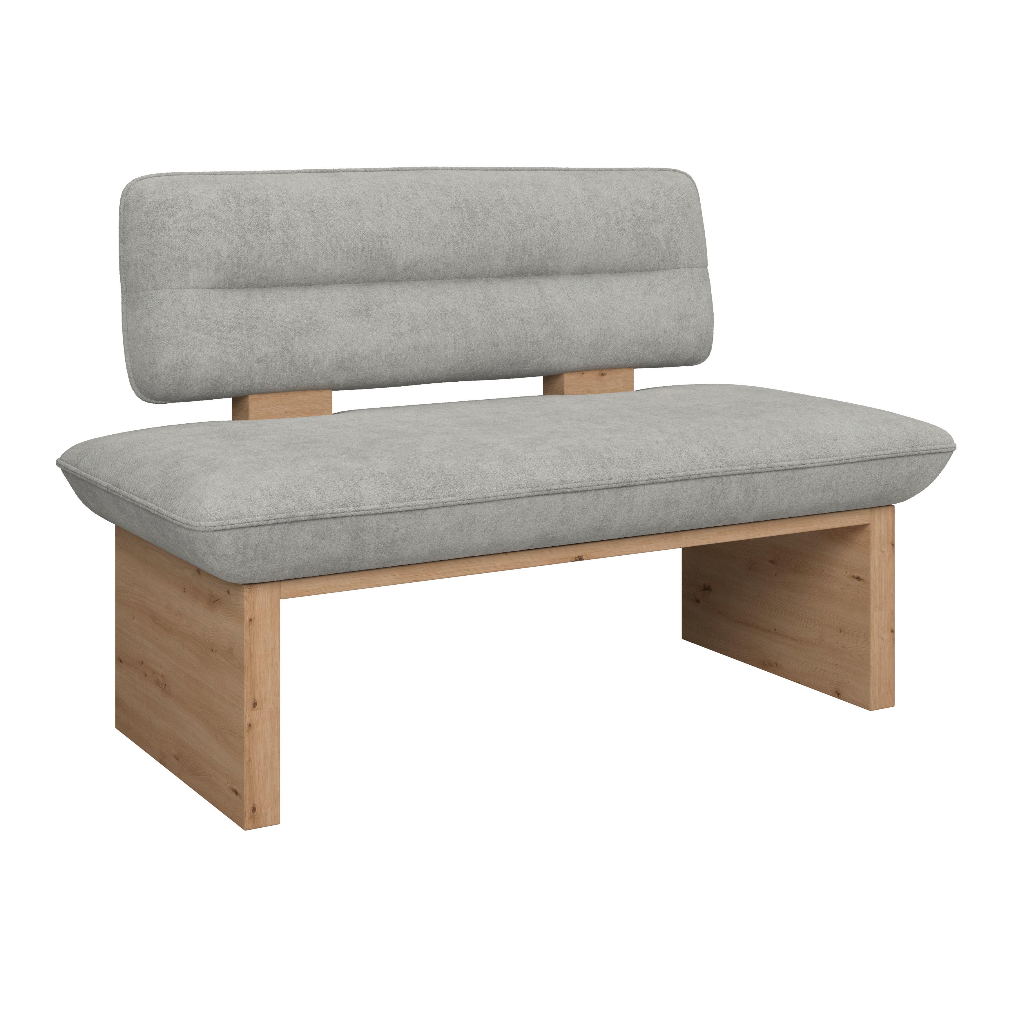 SITZBANK BELUNA II - Eichefarben/Hellgrau, KONVENTIONELL, Holzwerkstoff/Textil (120/87/67cm) - James Wood
