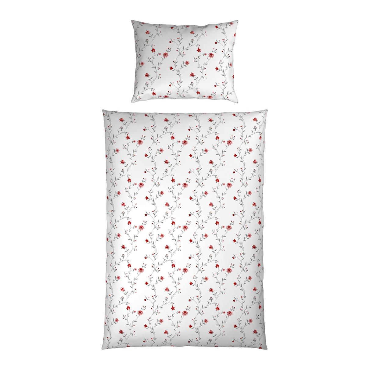 Bettwäsche Grace - Rot/Weiß, ROMANTIK / LANDHAUS, Textil - James Wood