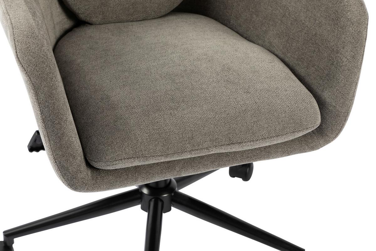 Drehstuhl Amalfi Grau B: 58 cm - Schwarz/Grau, MODERN, Kunststoff/Textil (58/91-99/71cm) - MID.YOU