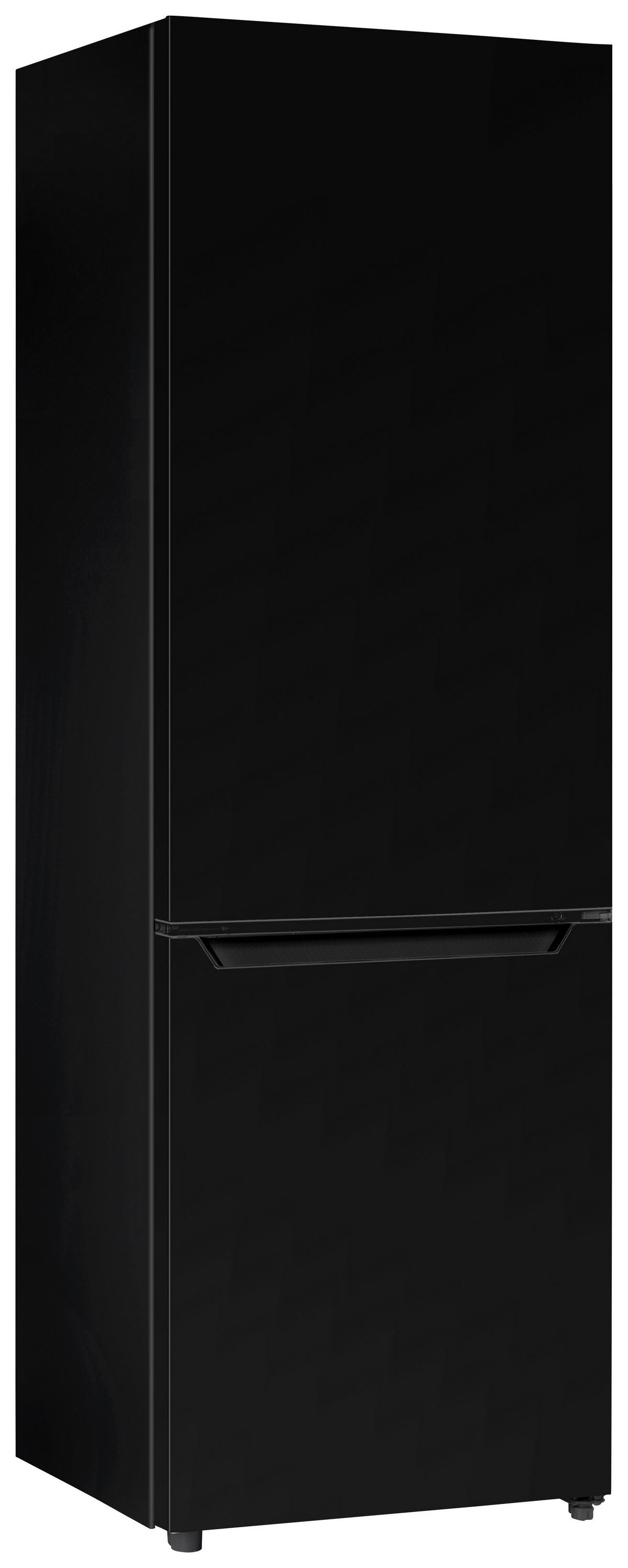 KÜHL-GEFRIER-KOMBINATION Schwarz B: 54cm - Schwarz, Basics, Glas/Kunststoff (54/176/55cm) - Respekta