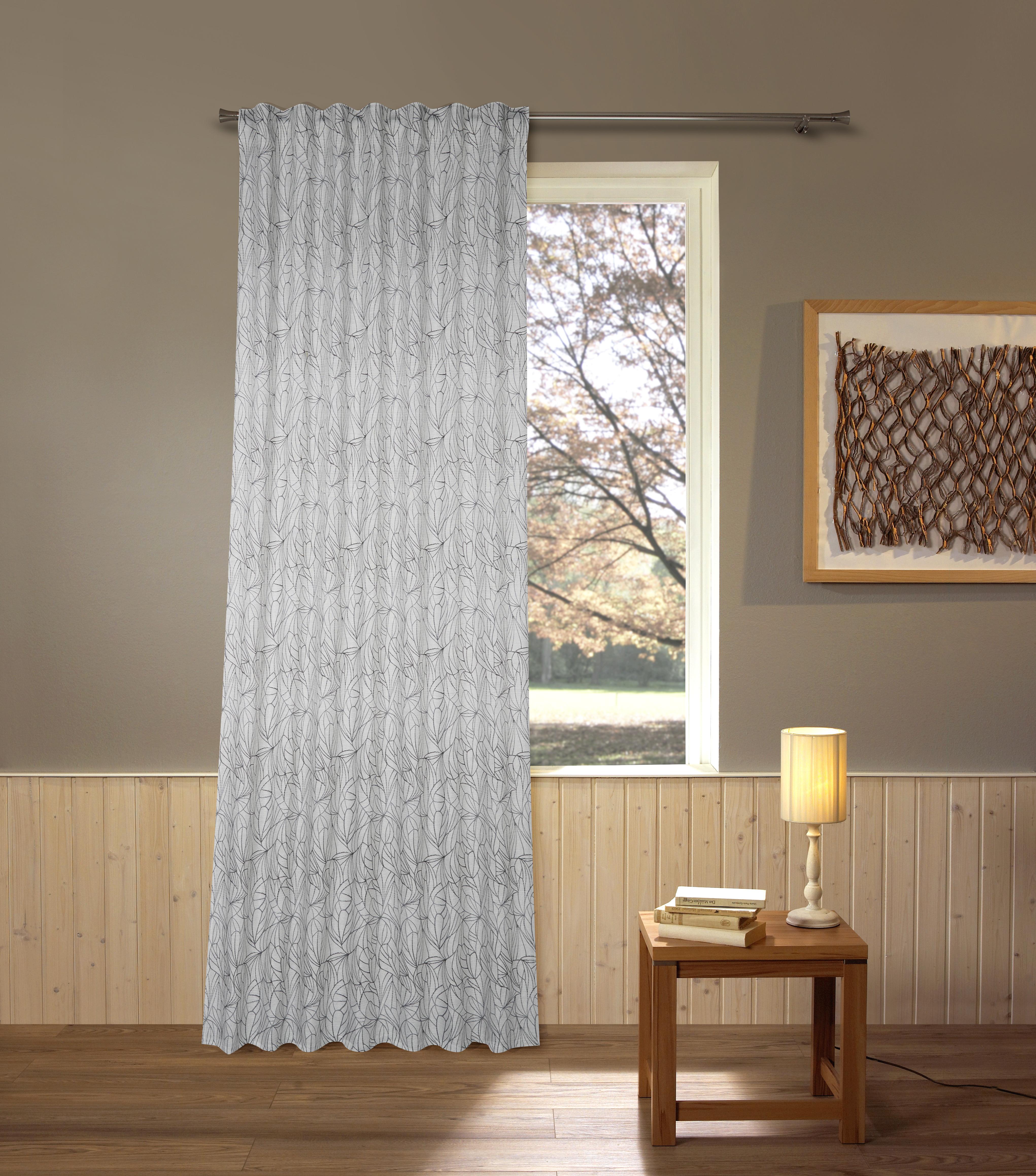 Készfüggöny Blanka - Antracit/Ezüst, romantikus/Landhaus, Textil (140/245cm) - James Wood