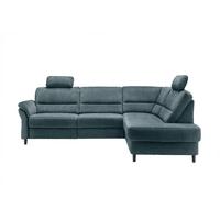 Ecksofa Cavoli Blau Relaxfunktion S: 266x190 Cm - Blau/Schwarz, MODERN, Textil (266/190cm) - Livetastic