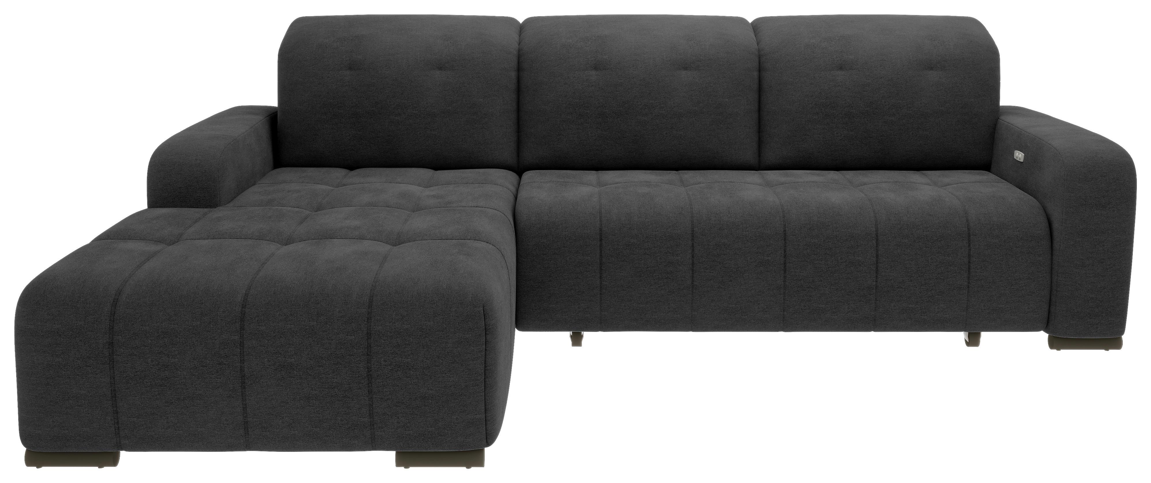 Ecksofa Vicari - Schwarz, MODERN, Textil (292/185cm) - Livetastic