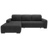Ecksofa Vicari - Schwarz, MODERN, Textil (292/185cm) - Livetastic