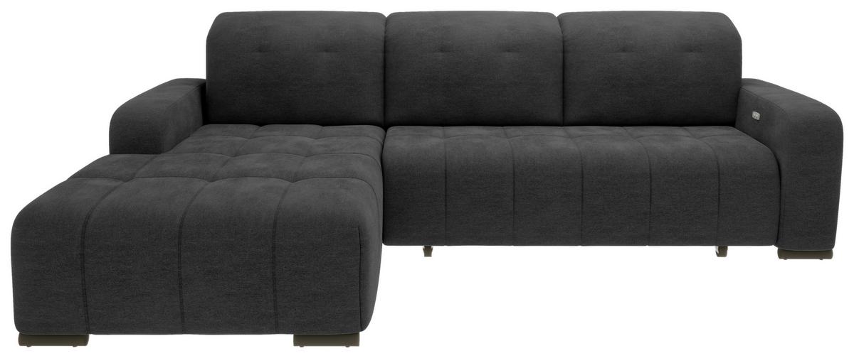 Ecksofa Vicari - Schwarz, MODERN, Textil (292/185cm) - Livetastic