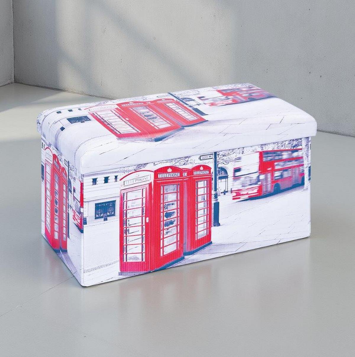 Összehajtható Doboz Setto Groß -Bu- - piros/kék, Basics, textil (76/38/38cm) - MID.YOU