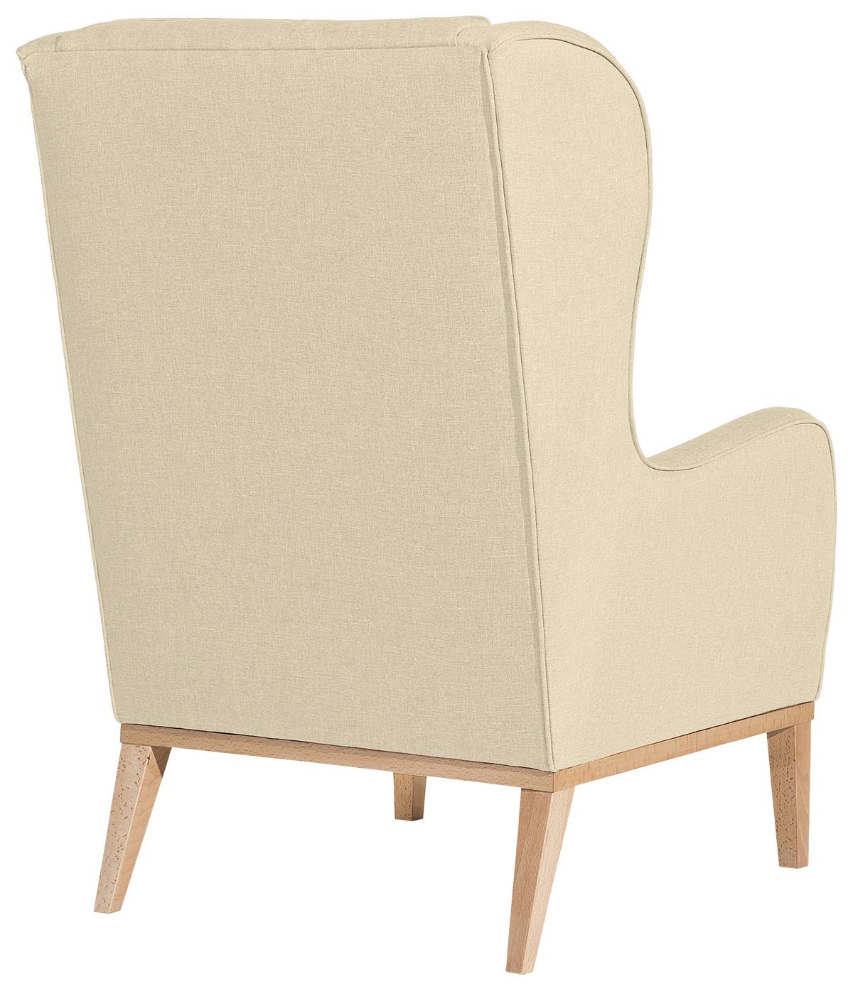 Ohrensessel Angelo - Beige/Naturfarben, KONVENTIONELL, Textil (66/104/78cm) - Max Winzer