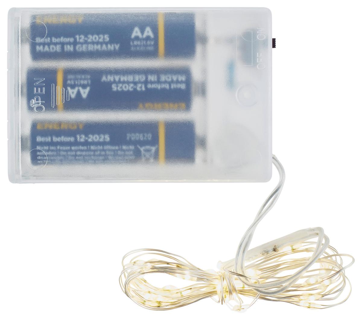 Lichterkette Ax9731420 - Silberfarben, Basics, Kunststoff/Metall (205cm)