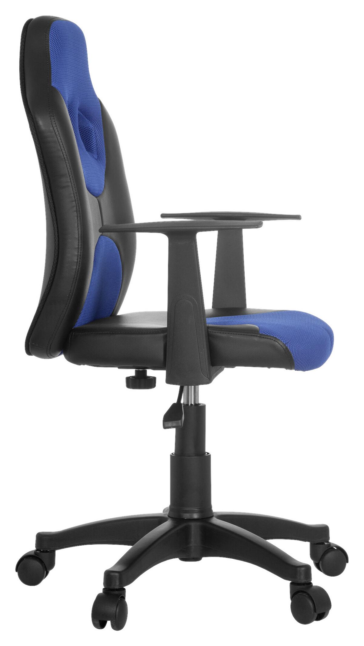Jugenddrehstuhl Kid Racer Al Blau/Schwarz - Blau/Schwarz, Basics, Kunststoff (54/90-100/48cm) - MID.YOU