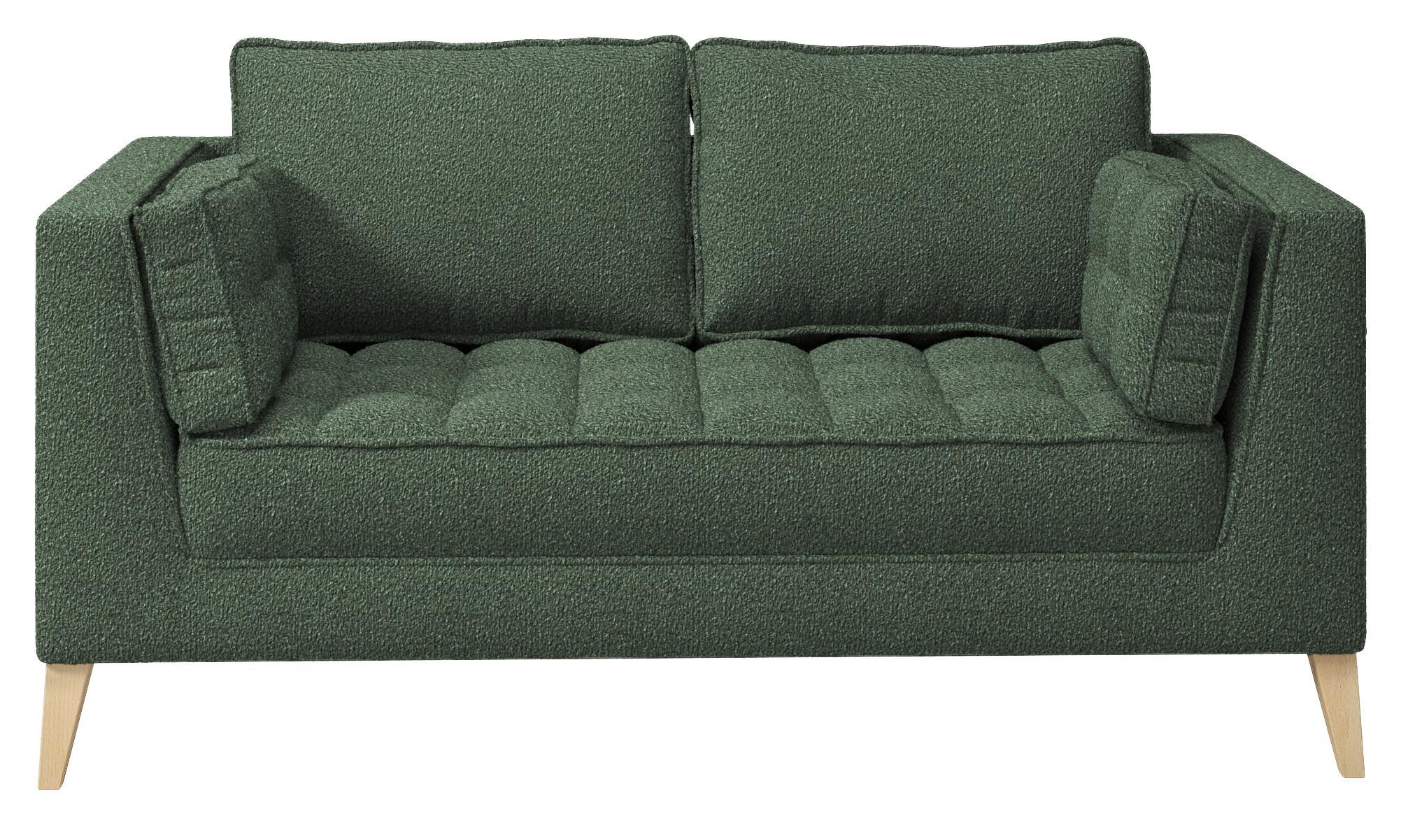 2-sitzer-sofa Doti Dunkelgrün - Dunkelgrün/Naturfarben, Design, Textil (110/95/85cm) - MID.YOU
