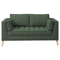 2-sitzer-sofa Doti Dunkelgrün - Dunkelgrün/Naturfarben, Design, Textil (110/95/85cm) - MID.YOU