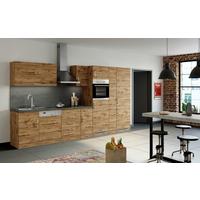 Küchenzeile Sorrento ohne Geräte 360 cm Eichefarben - Eichefarben/Anthrazit, MODERN, Holzwerkstoff (360/200/60cm) - Held