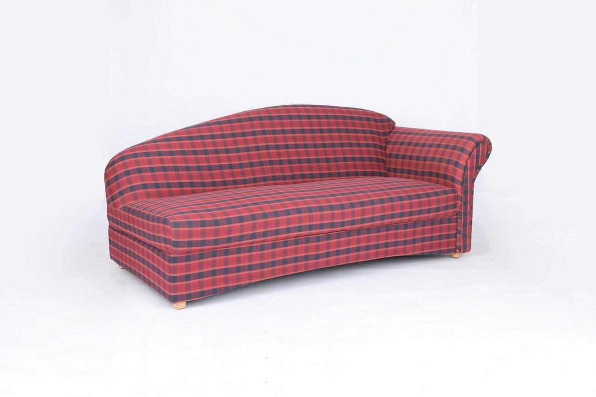 3-Sitzer Loretta, Armlehne rechts, ca.193x83x85 cm - Bordeaux/Rot, Basics, Holz/Holzwerkstoff (193/83/85cm)