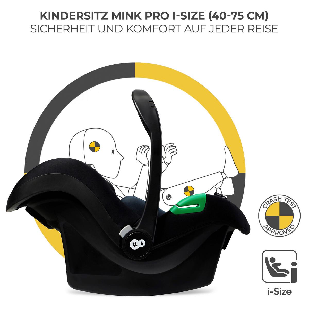 Kinderwagenset schwarz/gold 7tlg. - Goldfarben/Schwarz, Basics, Textil/Metall (86,5/60/106cm) - Kinderkraft