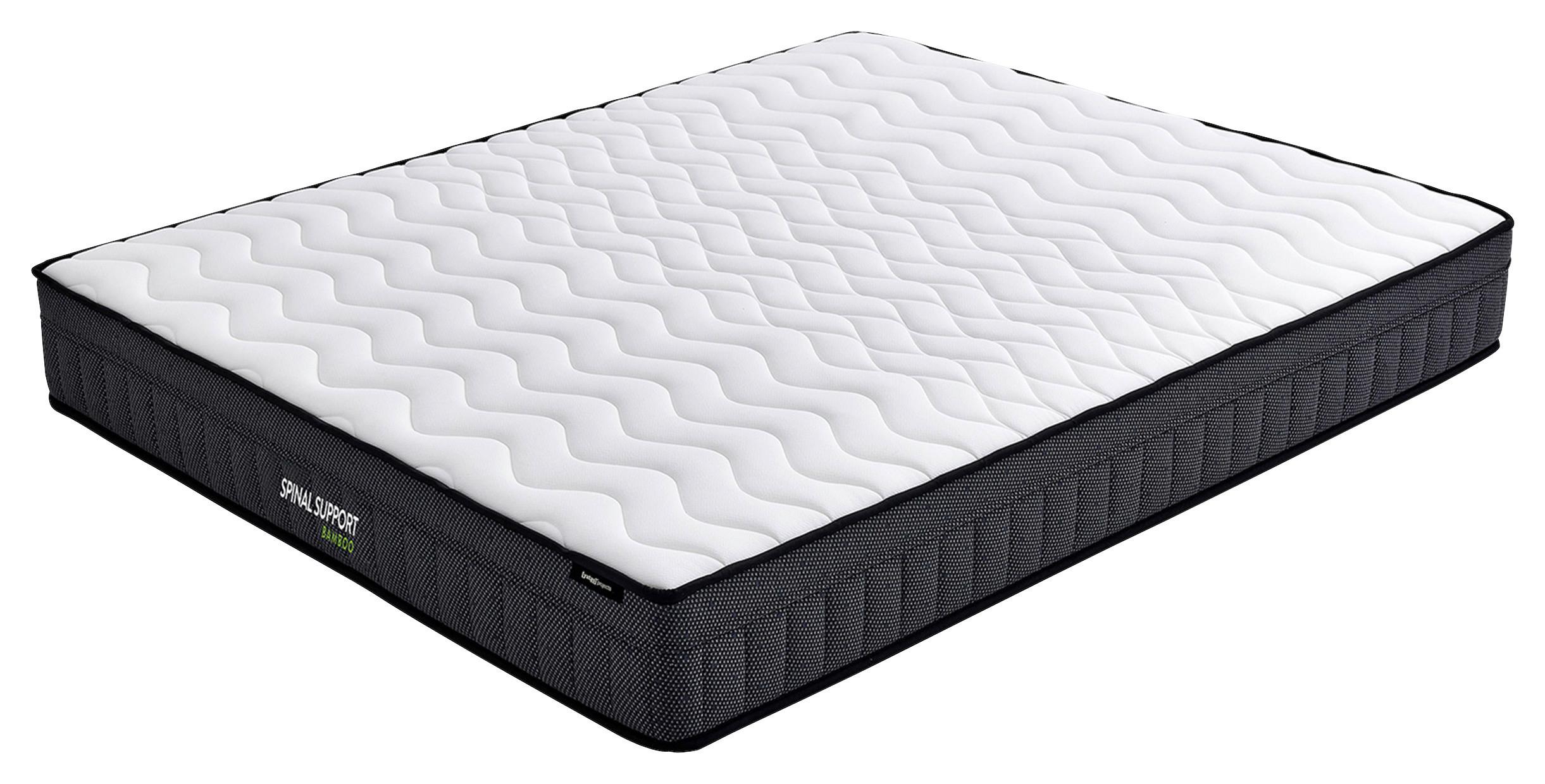 Taschenfederkernmatratze Yatas 120x200 cm H2 H:25 cm - Dunkelgrau/Weiß, Basics, Textil (120/200cm) - Yatas